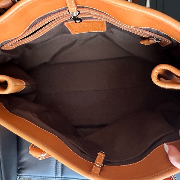 Coach Tan Leather Hampton Tote Bag - Picture 5 of 6